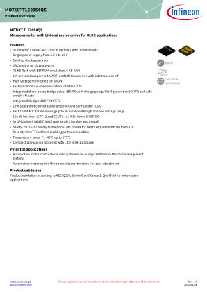 TLE9954QSW40-33 datasheet cover page