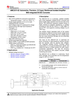AMC3311-Q1 datasheet cover page