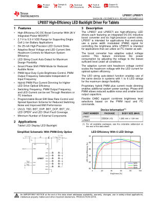 LP8557 datasheet cover page