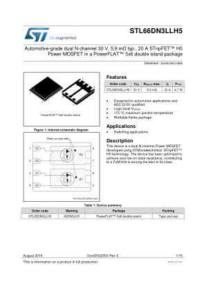 STL66DN3LLH5 数据手册首页