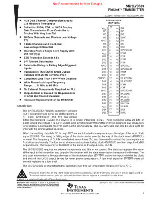 SN75LVDS83 数据手册首页