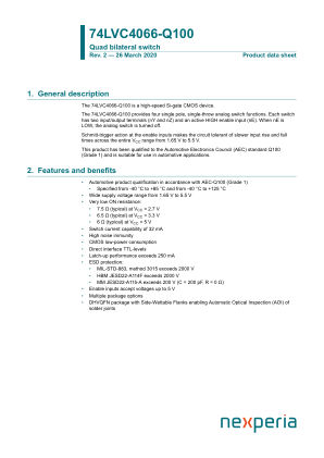 74LVC4066D-Q100118 datasheet cover page
