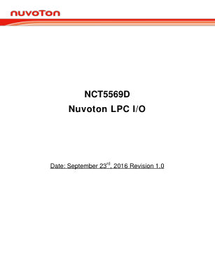 NCT5569D 数据手册首页