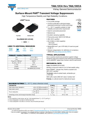 TA6L12CATHRUTA6L100CA 数据手册首页