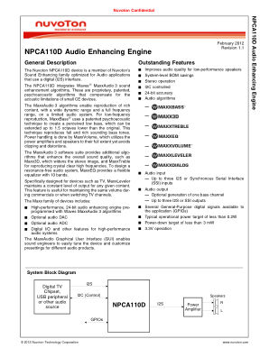 NPCA110D datasheet cover page