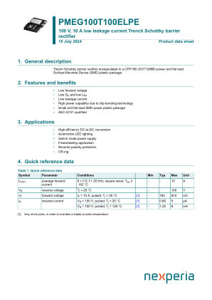 PMEG100T100ELPEZ datasheet cover page