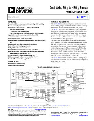ADXL251 datasheet cover page