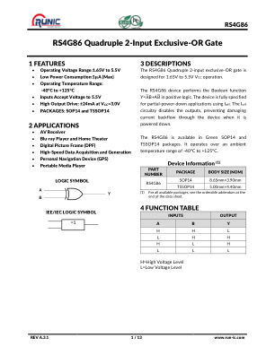 RS4G86 datasheet cover page