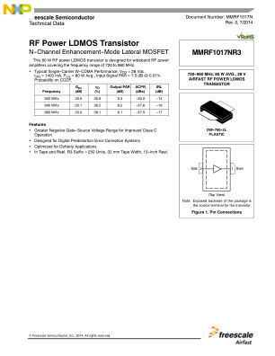 MMRF1017N 数据手册首页
