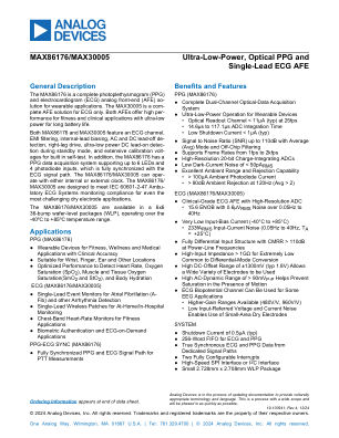 MAX86176-MAX30005 datasheet cover page