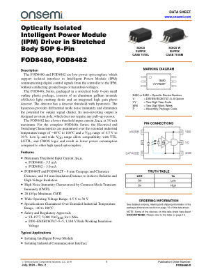 FOD8480 datasheet cover page