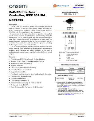 NCP1095 数据手册首页