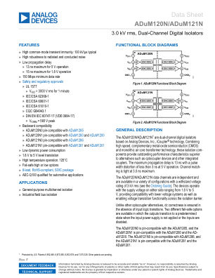 ADUM120N datasheet cover page