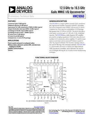 HMC9060 数据手册首页