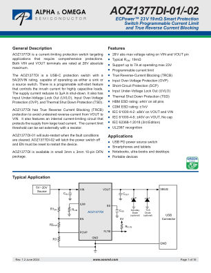 AOZ1377DI-01 datasheet cover page