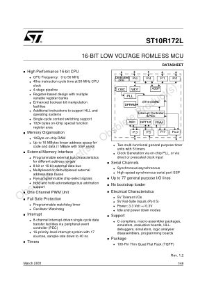 ST10R172L datasheet cover page