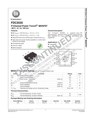 FDC3535 数据手册首页
