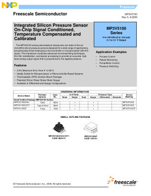 MP3V5100 datasheet cover page