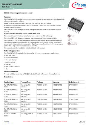 TLI4971-A016W2-U-S0001 datasheet cover page
