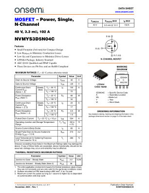 NVMYS3D5N04C 数据手册首页