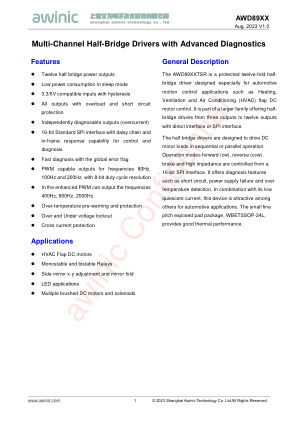 AWD89XX datasheet cover page