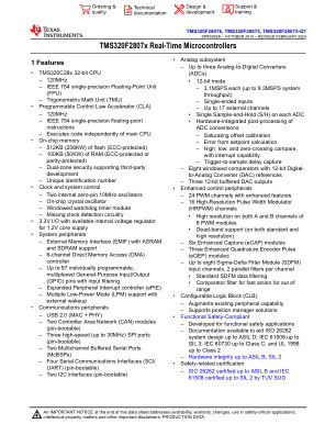 TMS320F28076 datasheet cover page