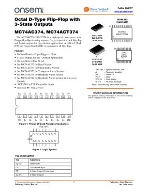 MC74AC374 数据手册首页