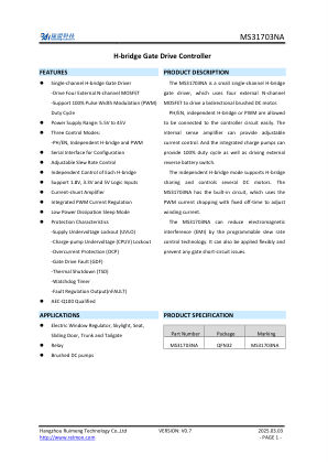 MS31703NA datasheet cover page