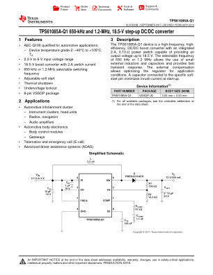TPS61085A-Q1 数据手册首页