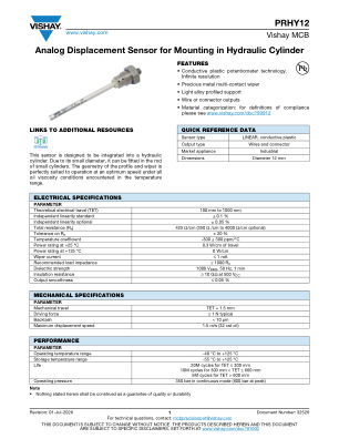 PRHY12 datasheet cover page