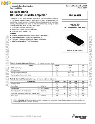 MHL9838N datasheet cover page