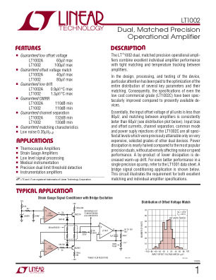 LT1002 datasheet cover page