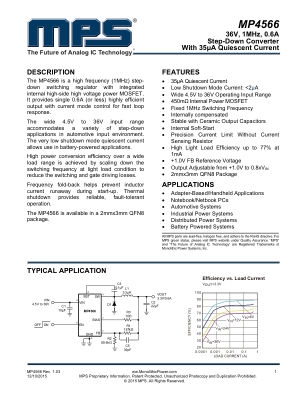 MP4566 datasheet cover page