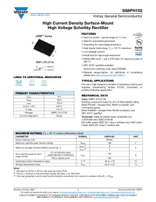 SS8PH102 datasheet cover page