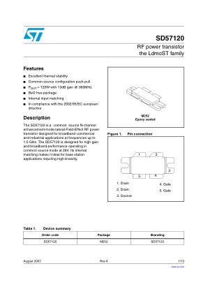 SD57120 datasheet cover page