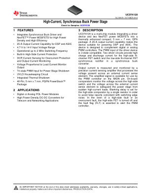 UCD74120 datasheet cover page