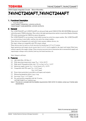 74VHCT240AFT datasheet cover page