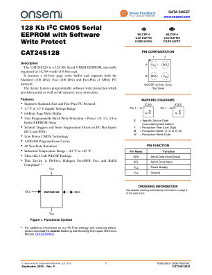 CAT24S128 datasheet cover page