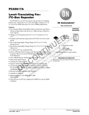 PCA9617A datasheet cover page