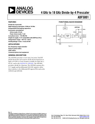 ADF5001 datasheet cover page