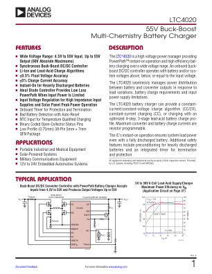 LTC4020 datasheet cover page