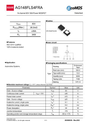AG148FLS4FRA 数据手册首页