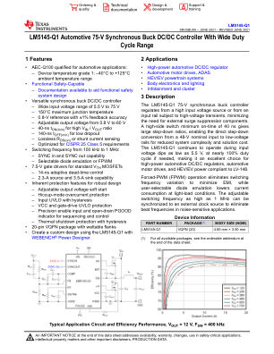 LM5145-Q1 datasheet cover page