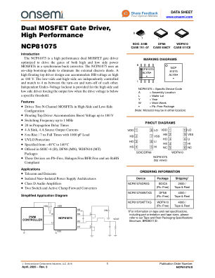 NCP81075 datasheet cover page