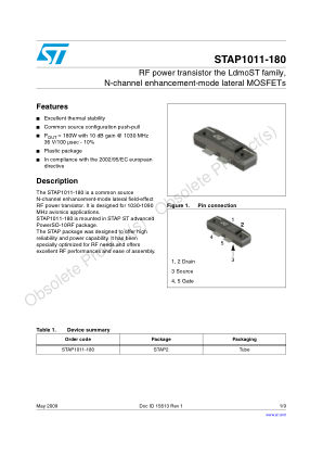 STAP1011-180 数据手册首页