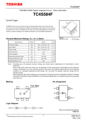 TC4S584F datasheet cover page