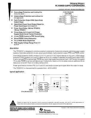 TPS3511 数据手册首页