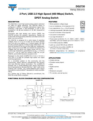 DG2730 datasheet cover page