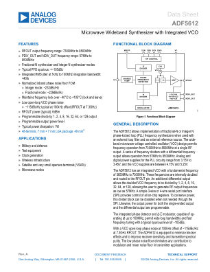 ADF5612 datasheet cover page