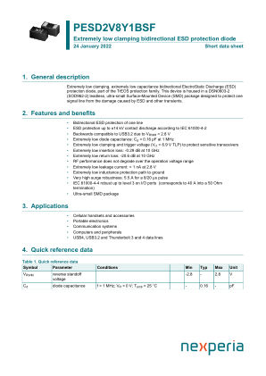 PESD2V8Y1BSFYL datasheet cover page